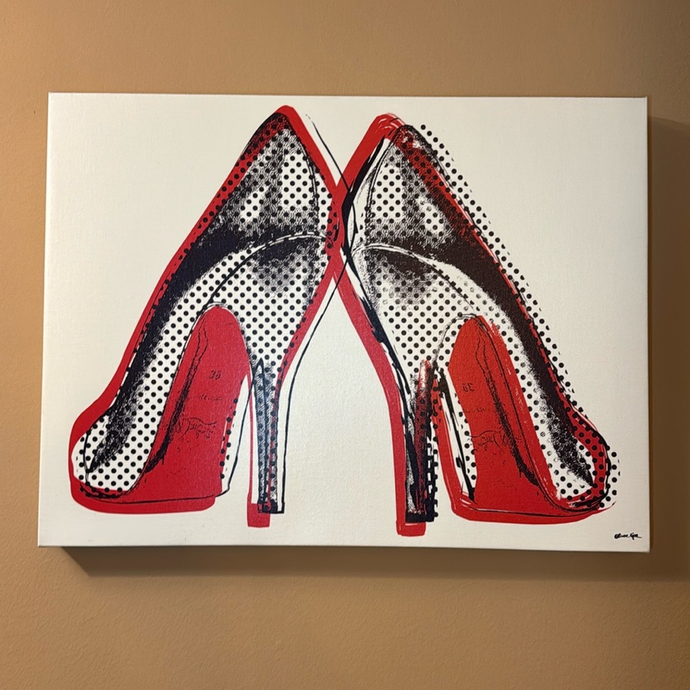 Oliver Gal Dotted Louboutin Canvas